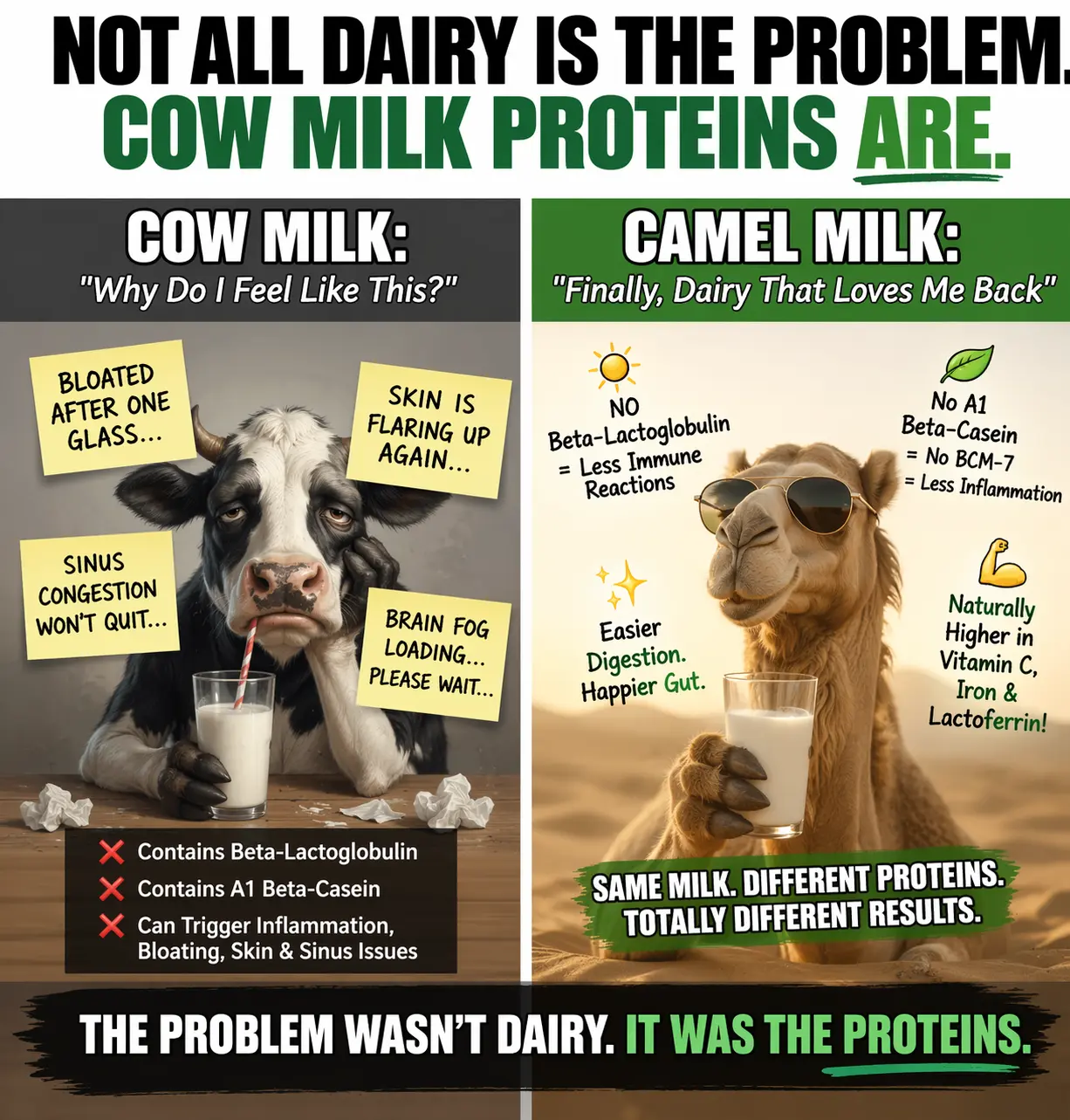 Camel Milk and Dairy Allergies: Why You May Not Be Intolerant to Dairy After All editorial illustration