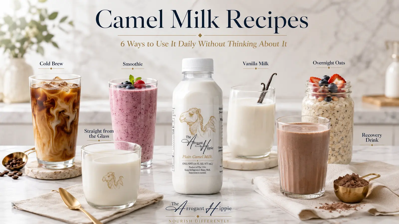 Camel Milk Recipes: 6 Ways to Use It Daily Without Thinking About It editorial illustration