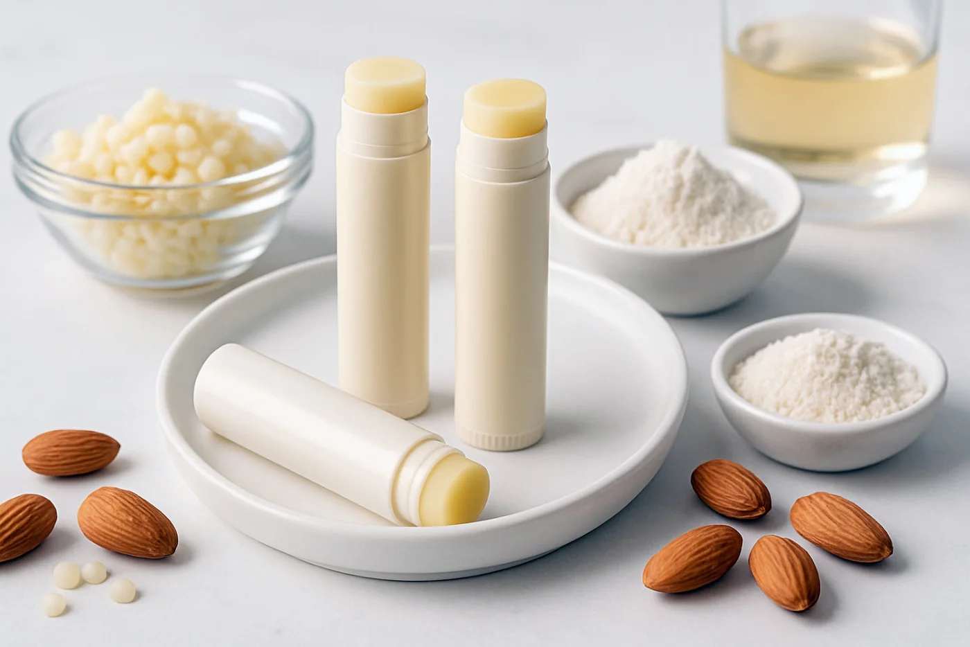 Almond Milk Lip Balm natural beauty formulation