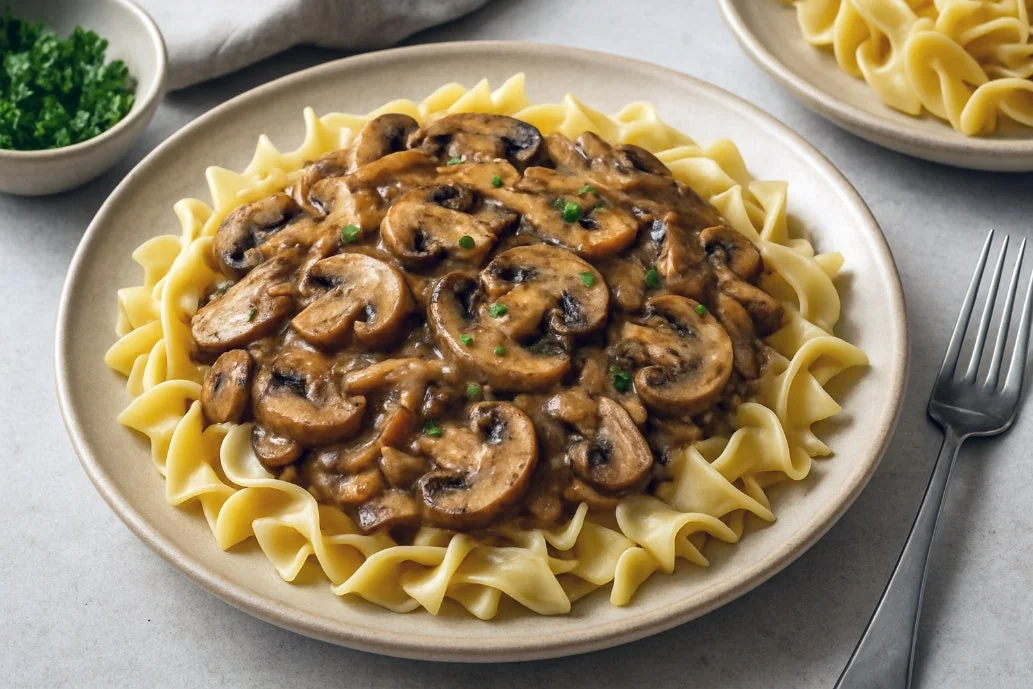 Almond Milk Mushroom Stroganoff almond milk recipe