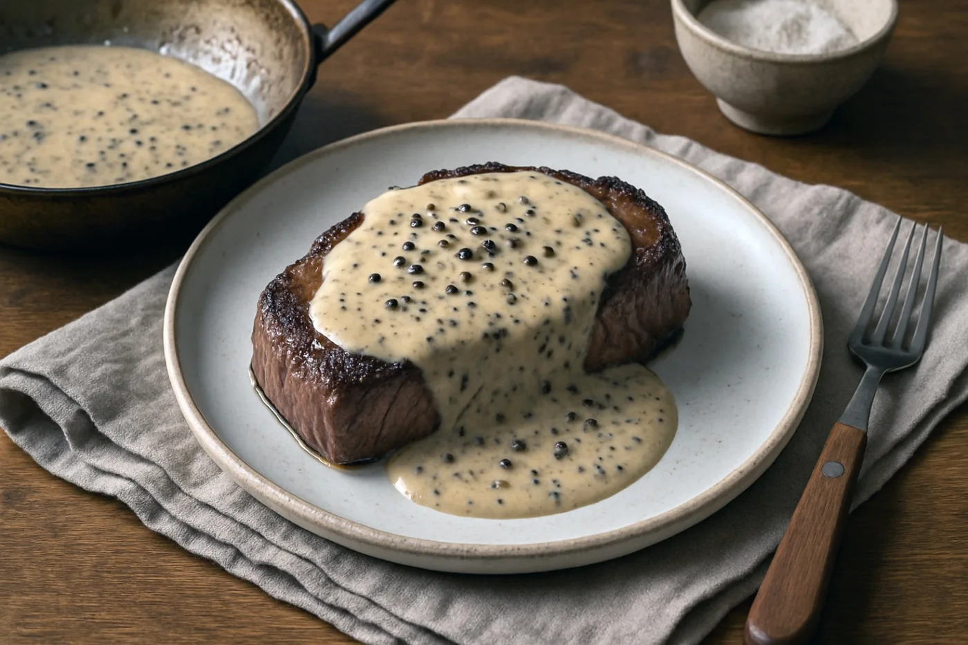 Camel Milk Peppercorn Pan Sauce