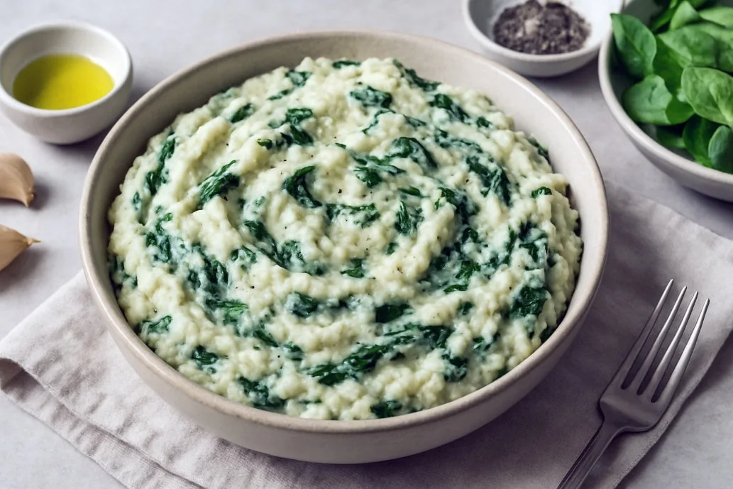 Creamy Spinach Cauliflower Mash almond milk recipe