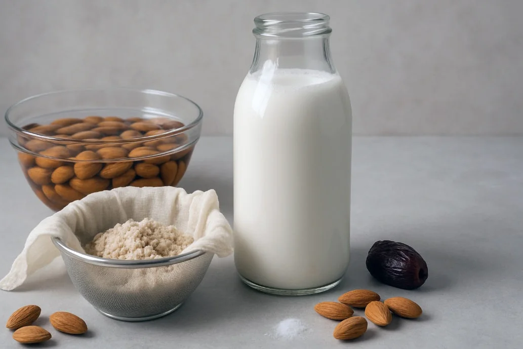Homemade Raw Almond Milk almond milk recipe
