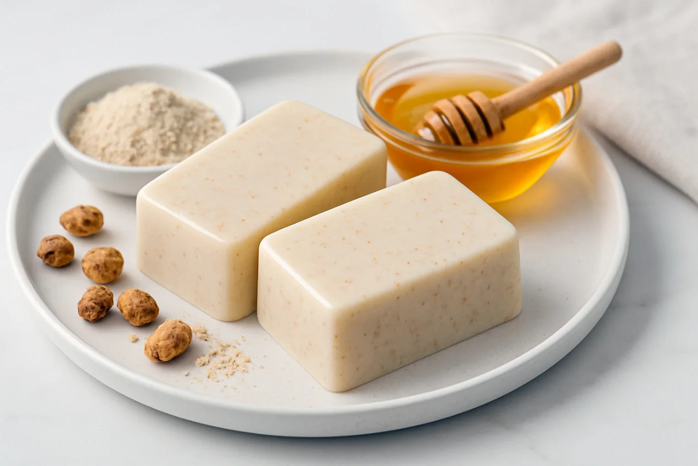Honey & Tiger Nut Milk Cleansing Bar natural beauty formulation