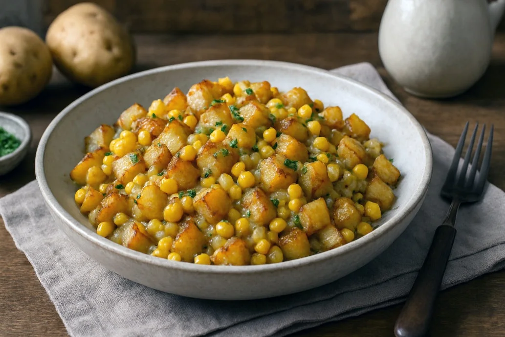 Potato Milk Corn and Potato Hash