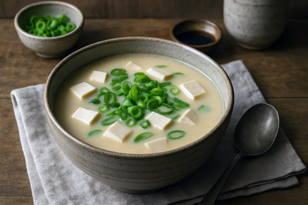 Soy Milk Miso Breakfast Soup