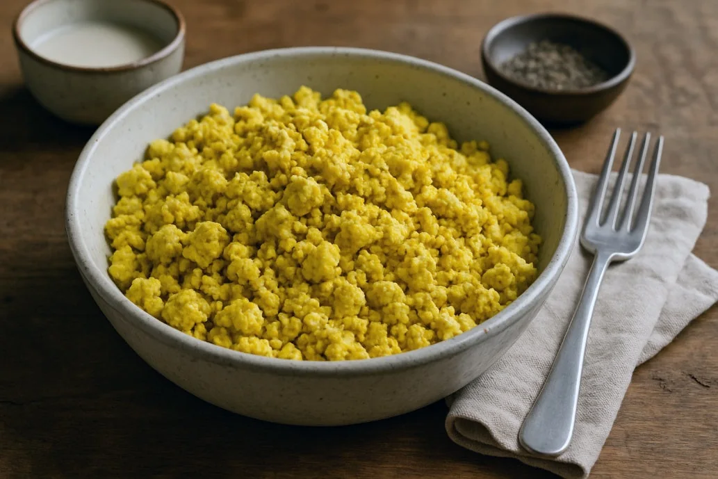 Soy Milk Scrambled Tofu Bowl