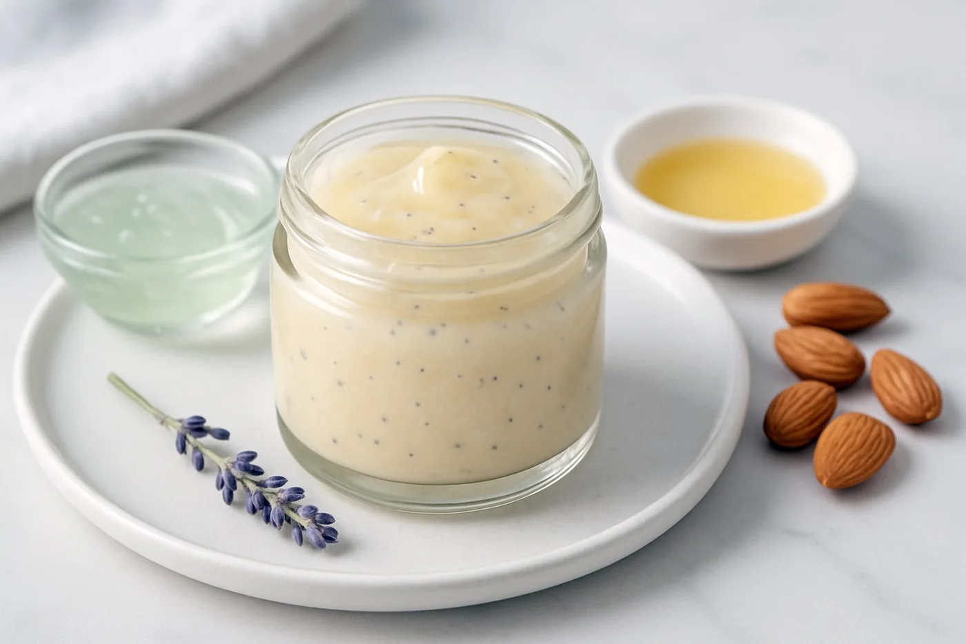 Lavender & Almond Milk Sleep Mask natural beauty formulation