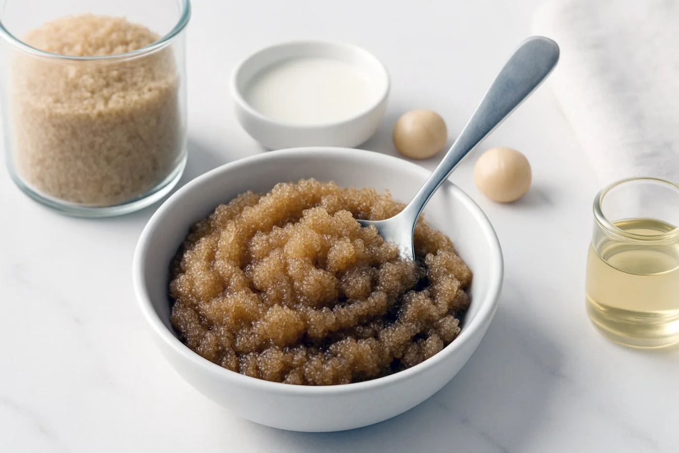 Macadamia Milk Polish Body Scrub natural beauty formulation