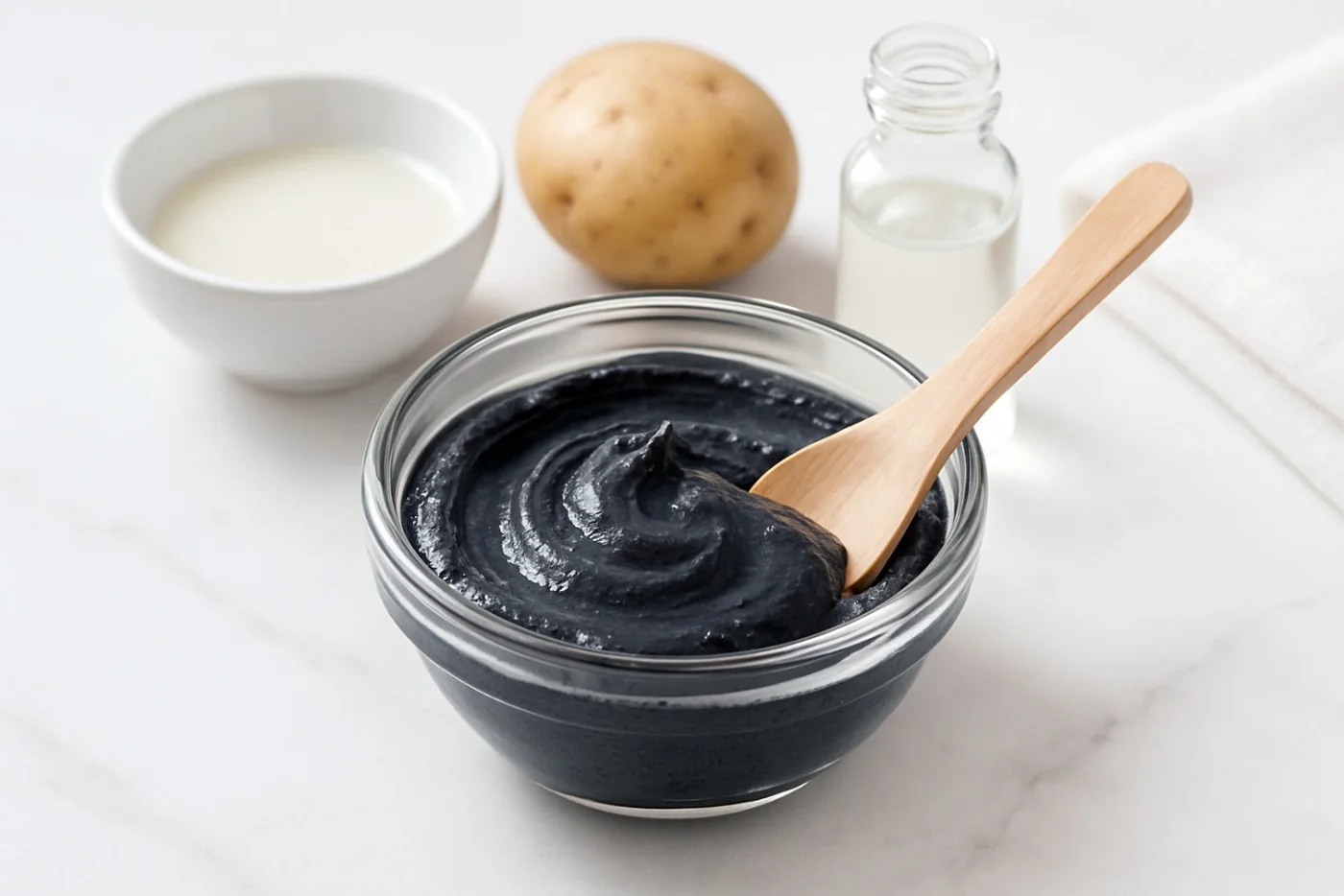 Potato Milk & Charcoal Clarifying Mask natural beauty formulation