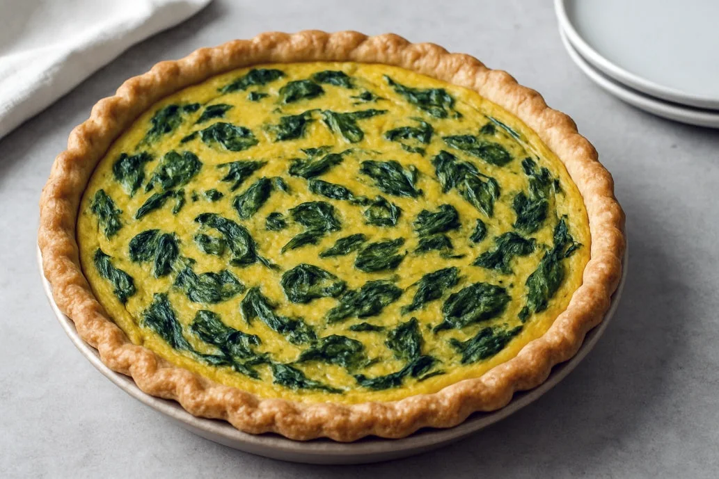Savory Spinach Quiche Custard almond milk recipe